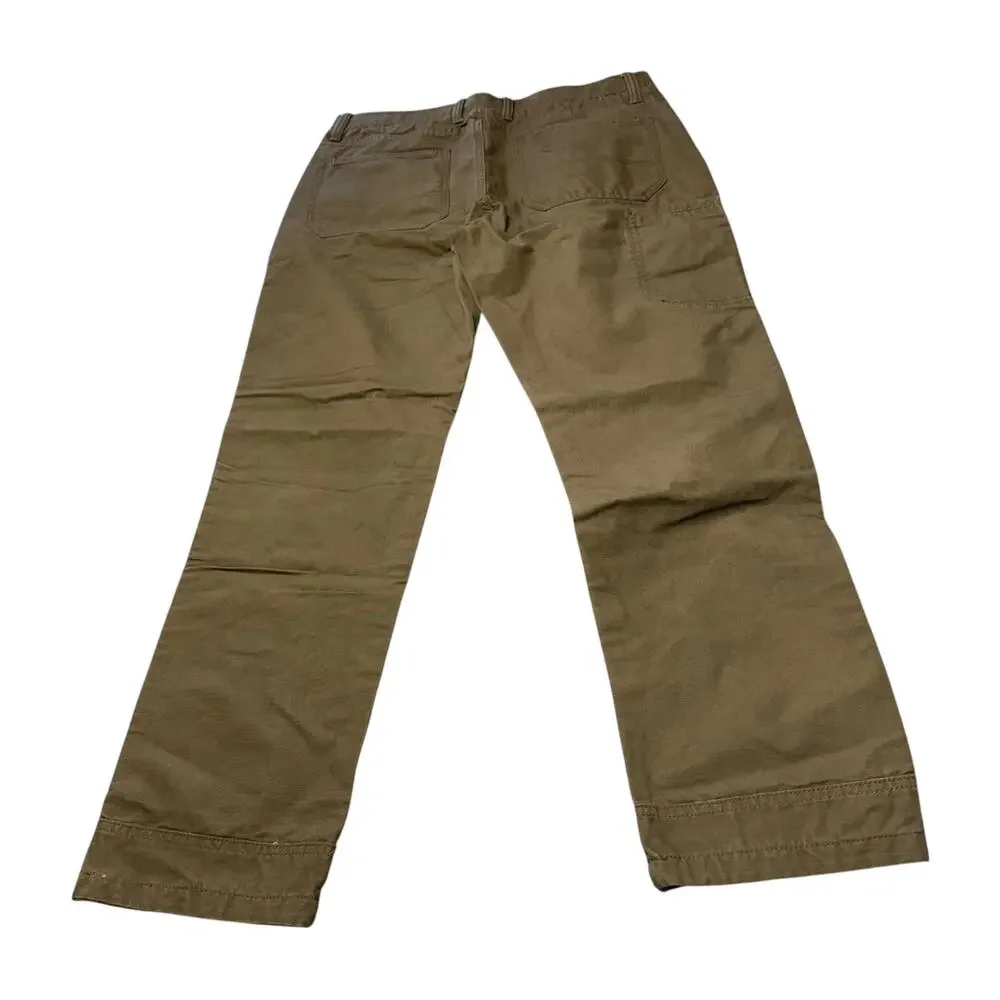 Outdoor Life Men 34x32 Brown Cotton Utility Work Pants Cargo